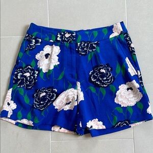 Ann Taylor Factory Blue Floral High-Waist Women’s Shorts